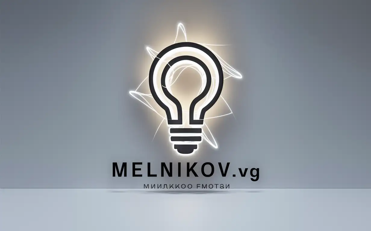 Analog of the logo "Melnikov.VG", clean white background, abstract light bulb, luminescent design technology, https://pay.cloudtips.ru/p/cb63eb8f


^^^^^^^^^^^^^^^^^^^^^