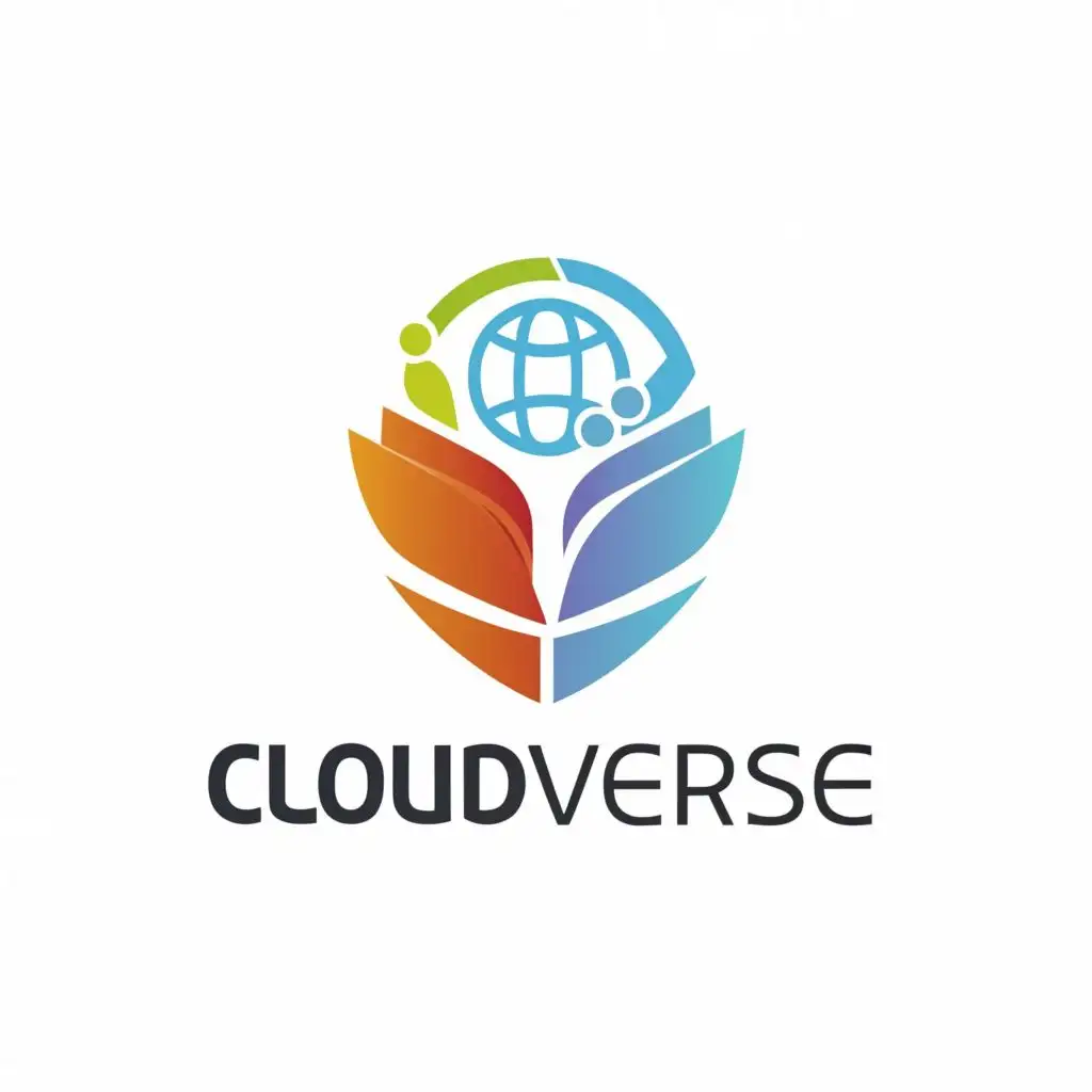 logo, World  in Your Pocket, with the text "CloudVerse", typography, be used in Internet industry