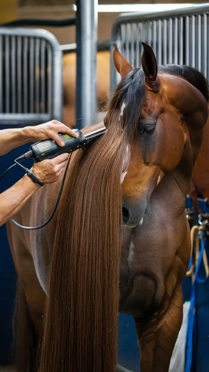 Equestrian Grooming Skilled Horse Hair Trimming by Trimmer
