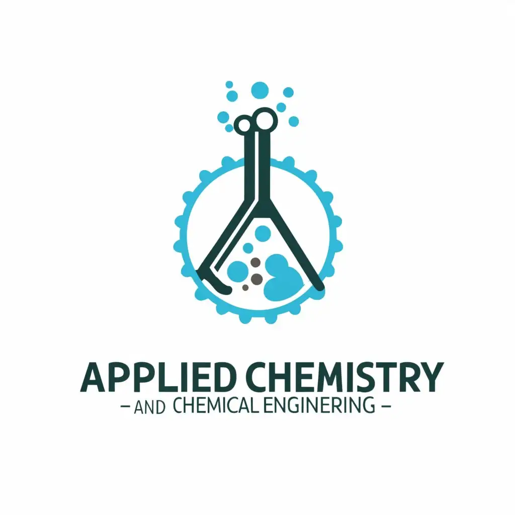 a logo design,with the text "Applied Chemistry and Chemical Engineering", main symbol:Chemical Equipment,Moderate,be used in Technology industry,clear background