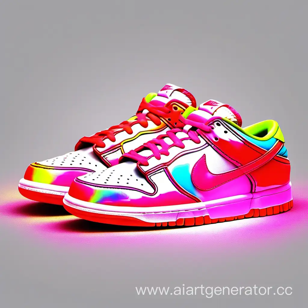 Bright-Neon-Nike-Dunk-Low-Sneakers-with-Vibrant-Brush-Strokes