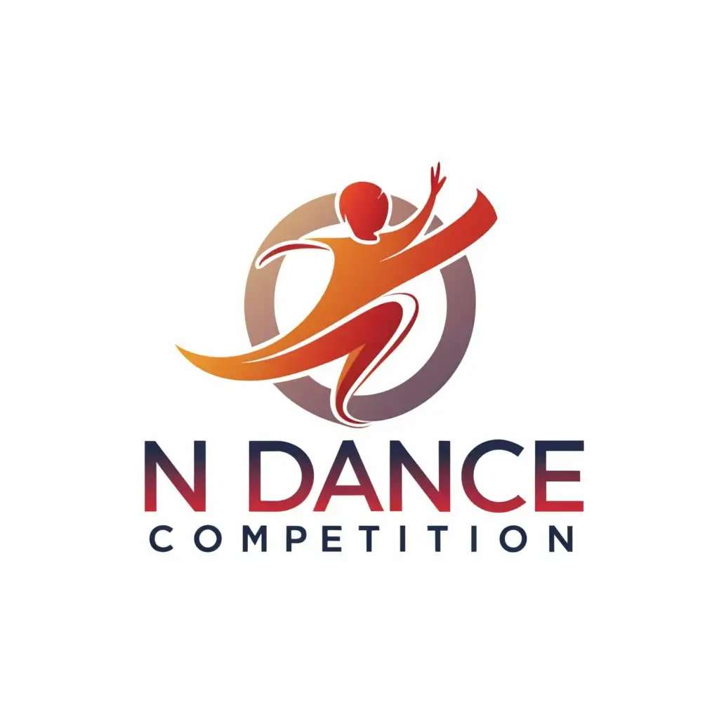 a logo design,with the text "N Dance Competition", main symbol:Dancer ,Minimalistic,clear background