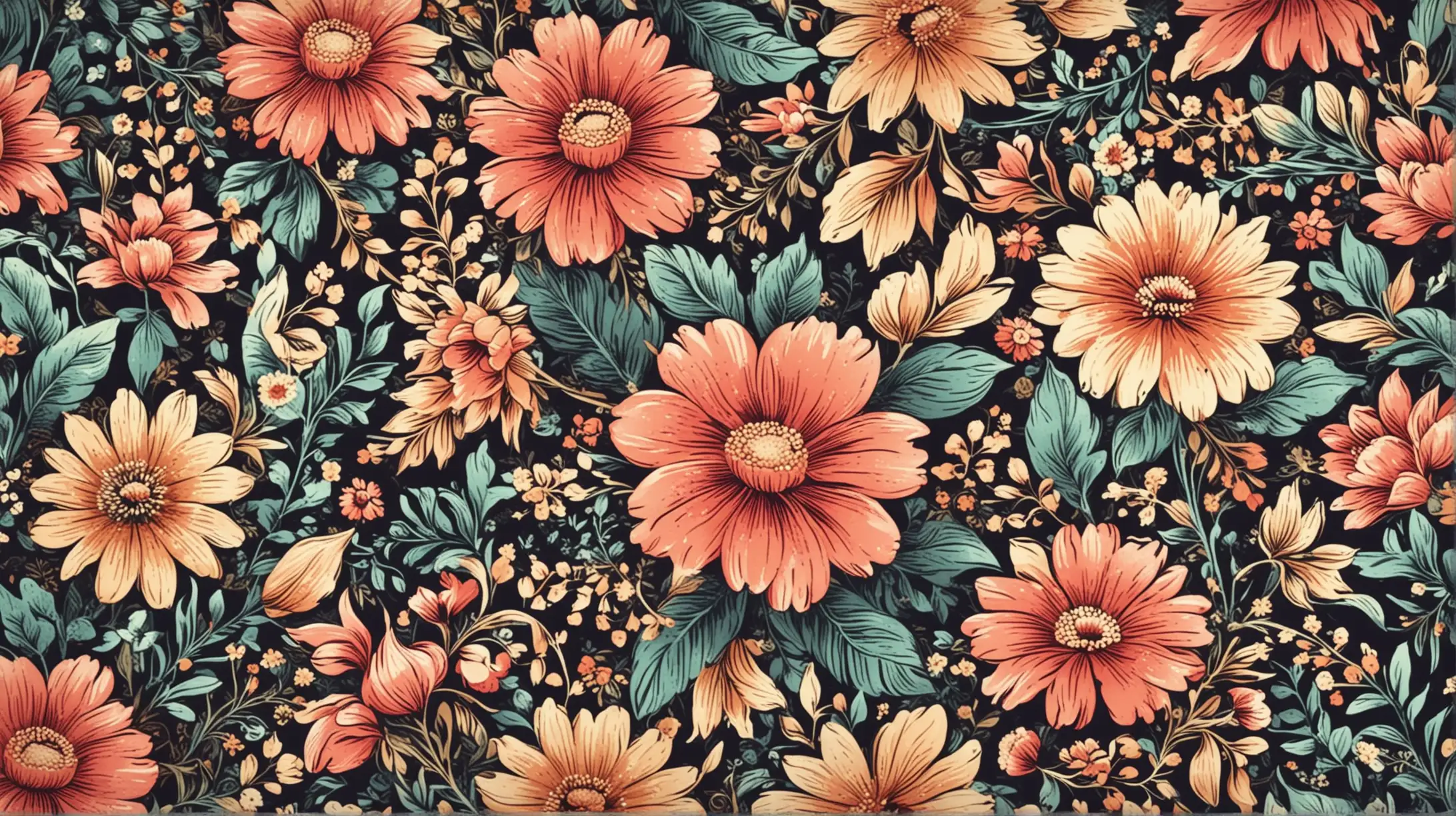retro floral wallpaper ultra hd