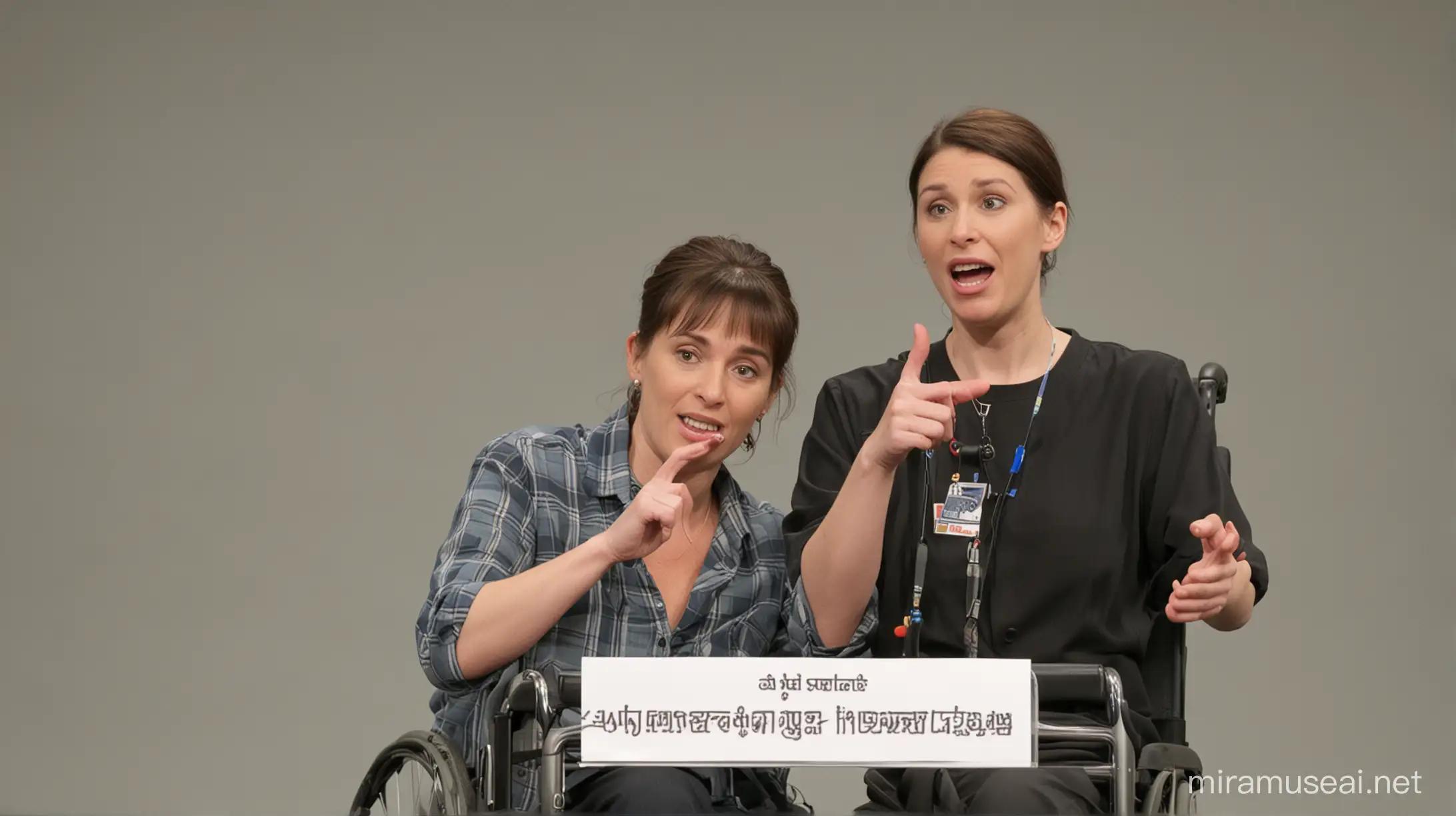 Inclusive News Broadcast Featuring Deaf Individual and Sign Language Interpreter