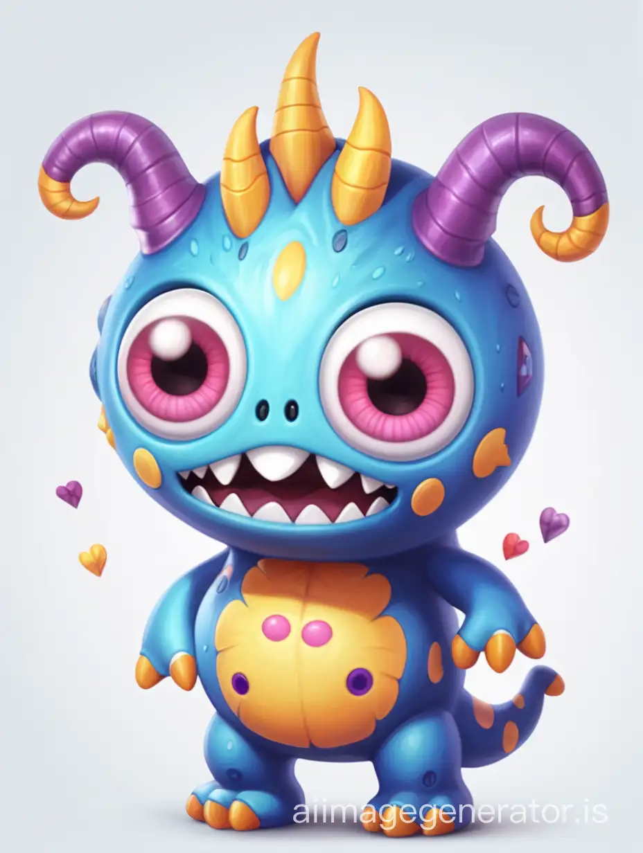 Please generate an image of a cute monster. Once generated, please automatically generate another one. There is no need for my confirmation. Please repeat this process ten times.