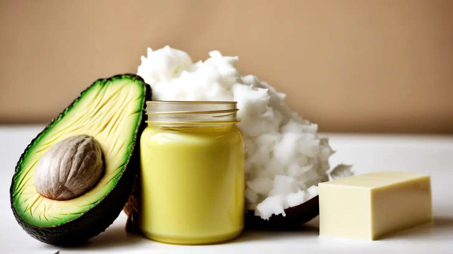 Natural Ingredients for Nourishing Skincare Avocado Shea Butter and Coconut Oil