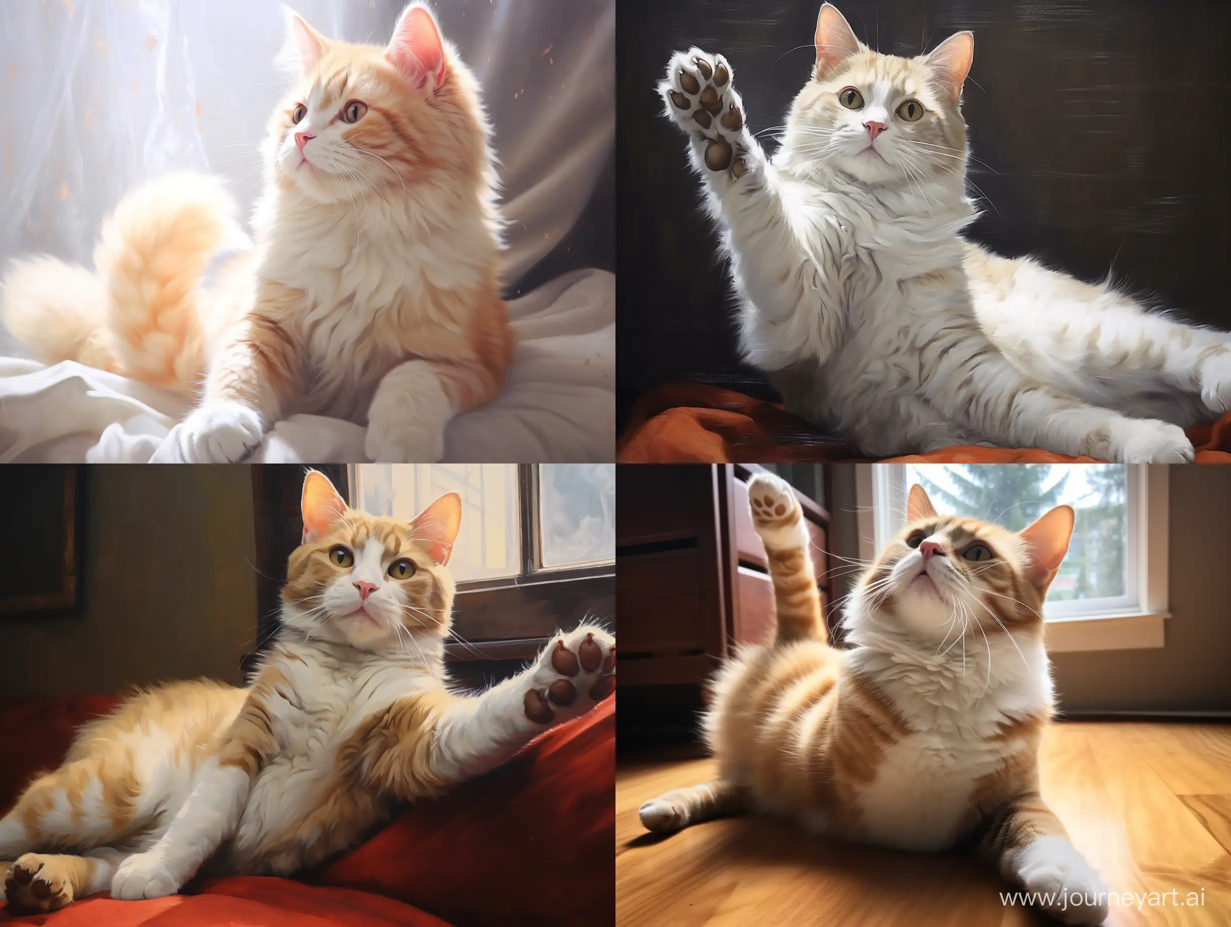 Maxwell cat Stretching out a paw