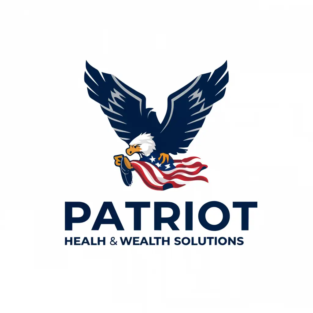 a logo design,with the text "Patriot Health & Wealth Solutions", main symbol:eagle or flag,Moderate,clear background