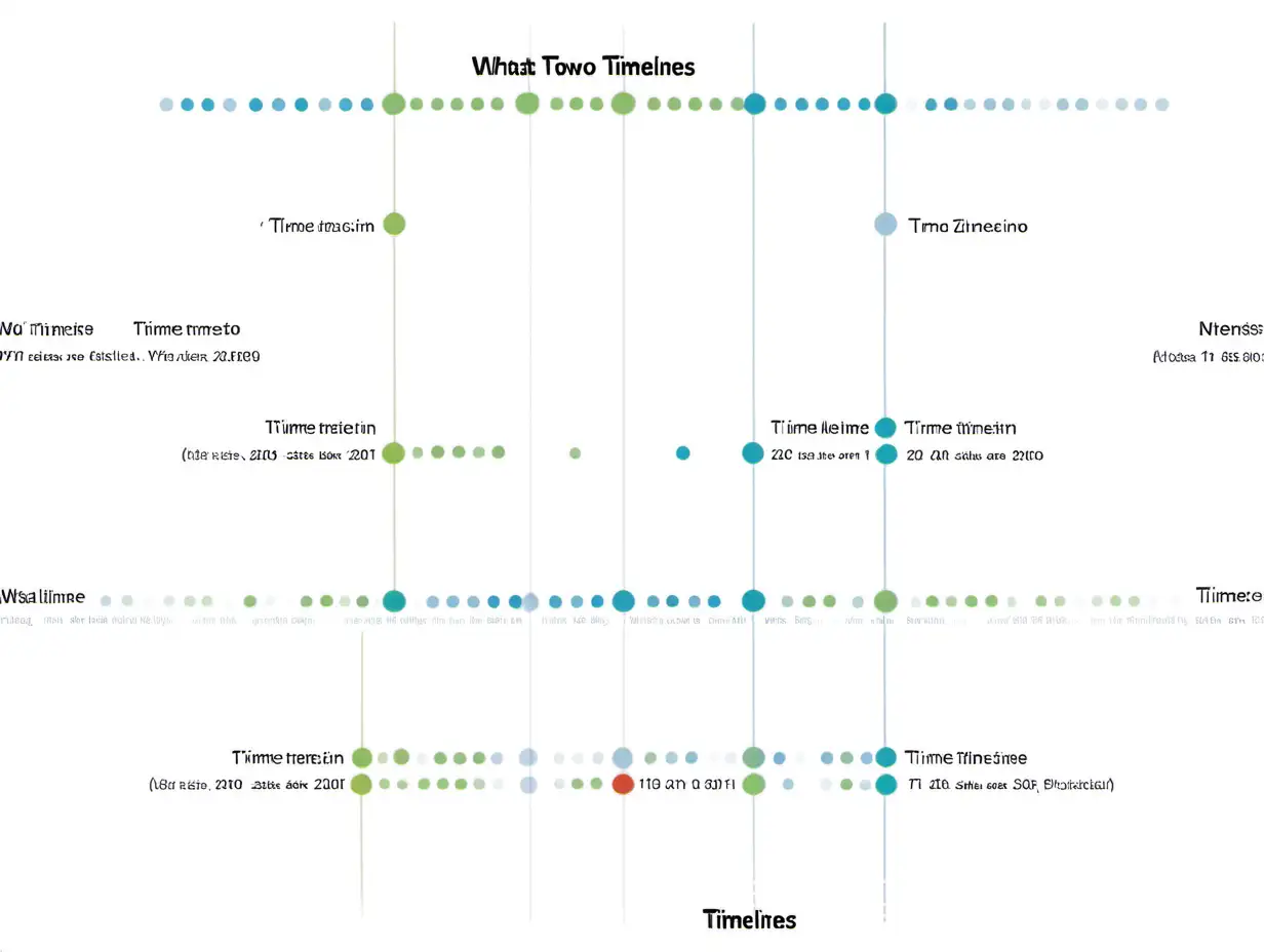 What do two timelines look like next to each other physically visually