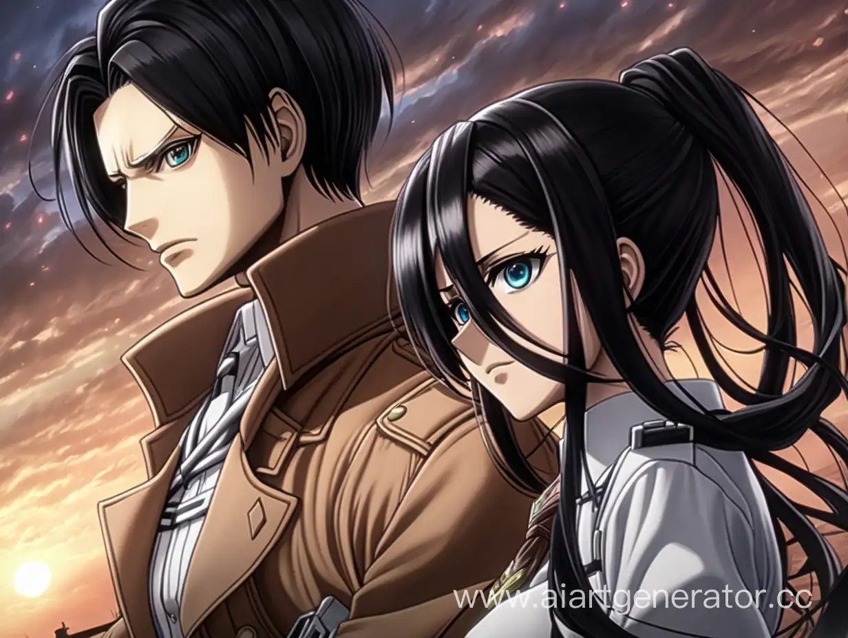 Levi-Ackerman-and-Linna-Ackert-Engage-in-Battle-with-Titans