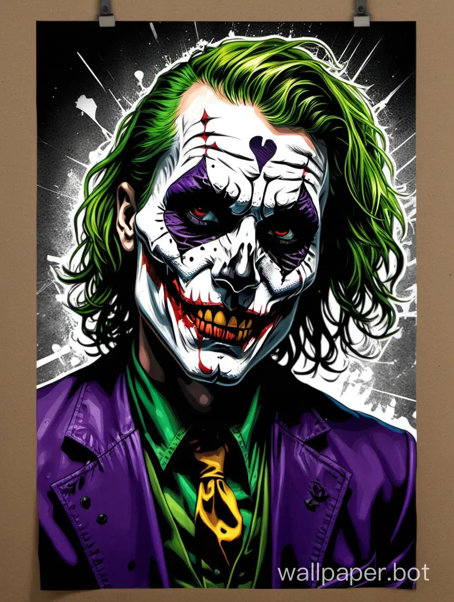 Skull-Joker-Makeup-Portrait-in-Pop-Punk-Art-Style