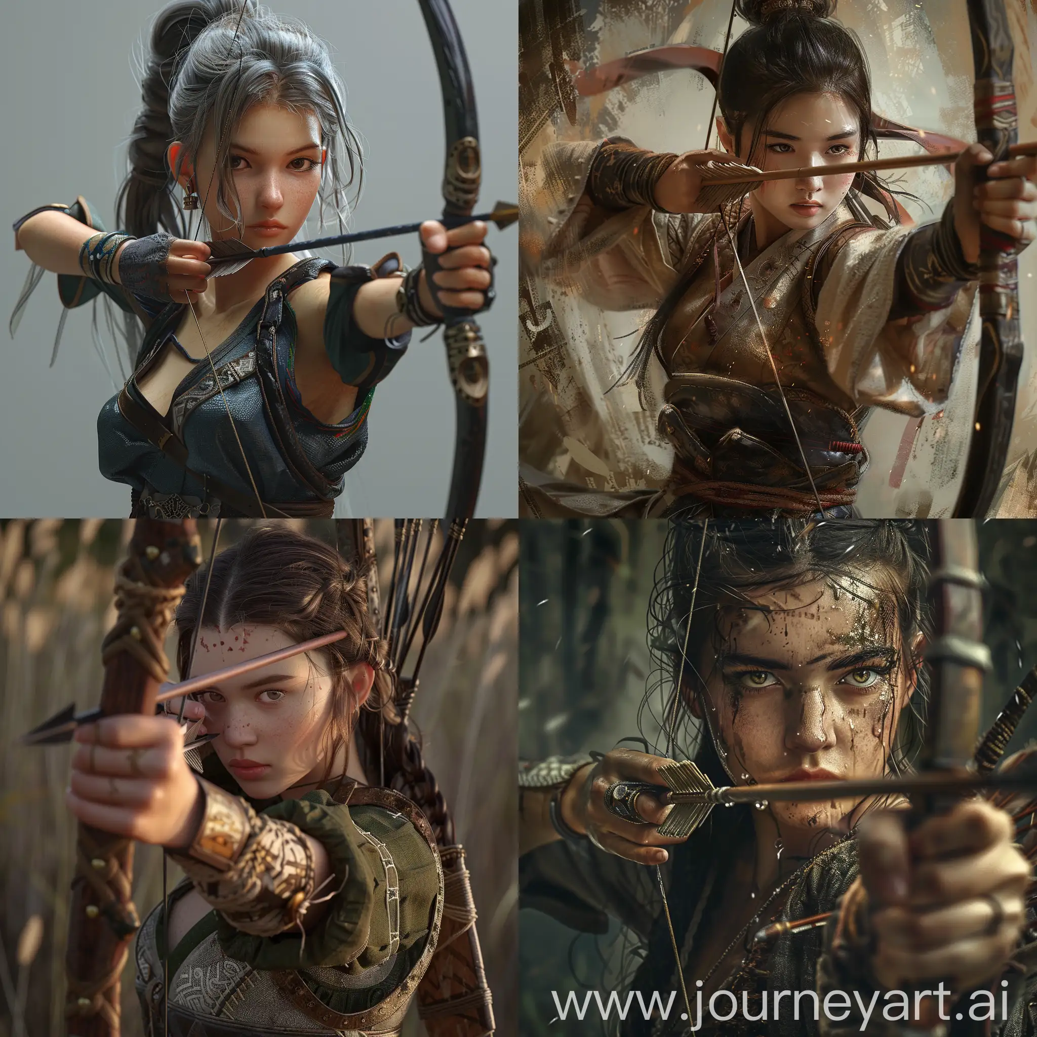 Medieval-Archer-Gokboru-Warrior-Girl-in-Realistic-Setting