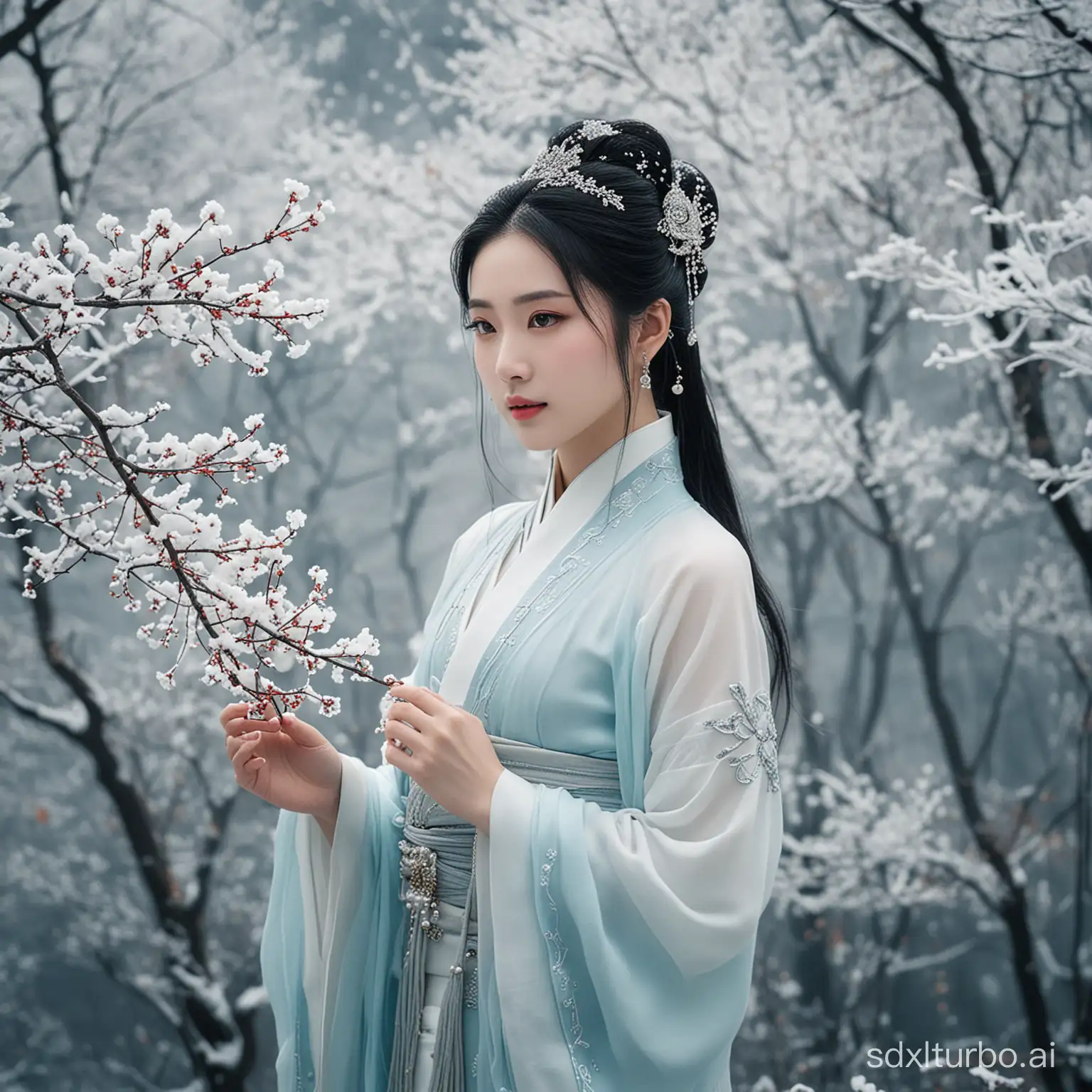 中国的清冷美丽又有大爱的看着很缥缈的神女