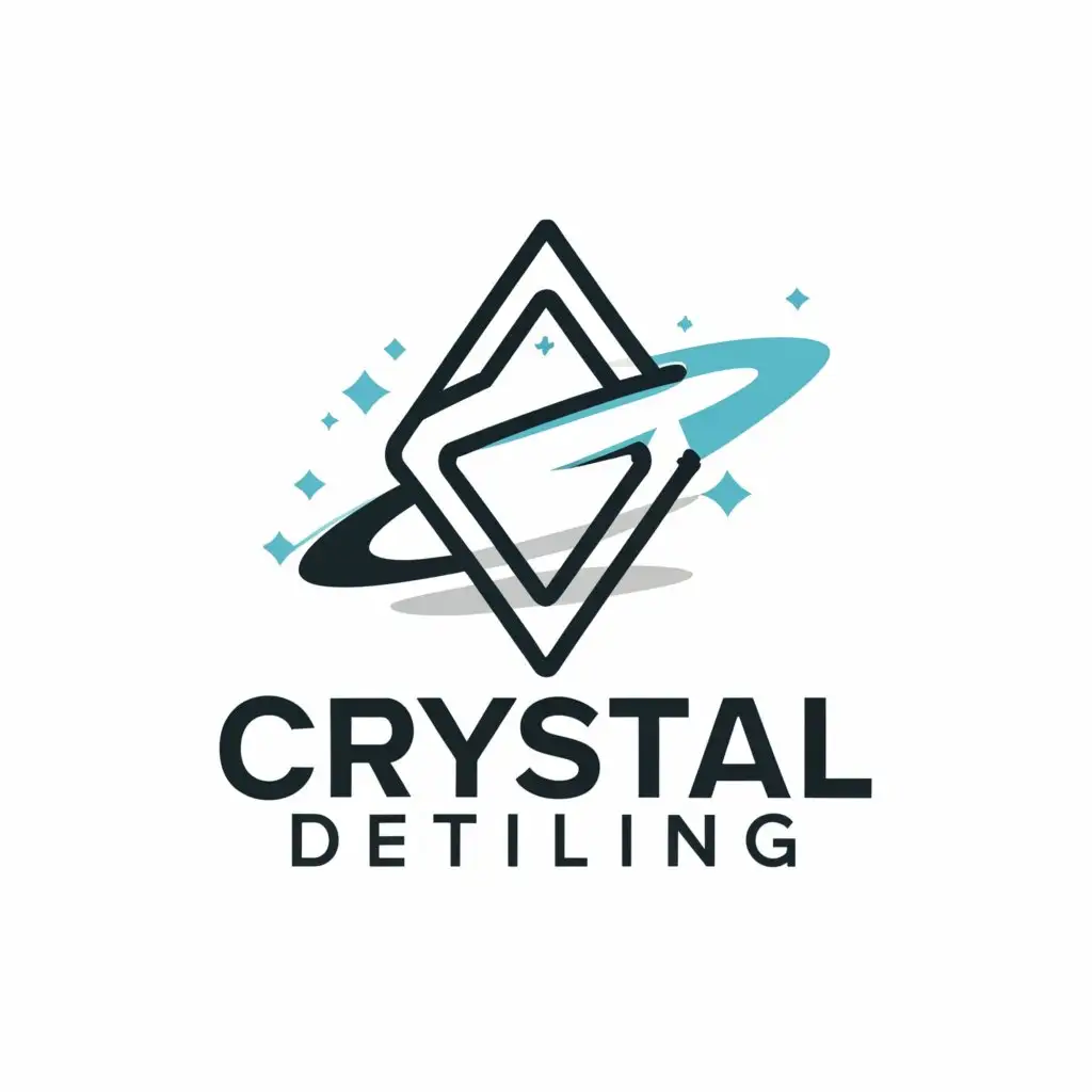 a logo design,with the text "Crystal detailing", main symbol:Car/Bubble/wash,Minimalistic,be used in Automotive industry,clear background