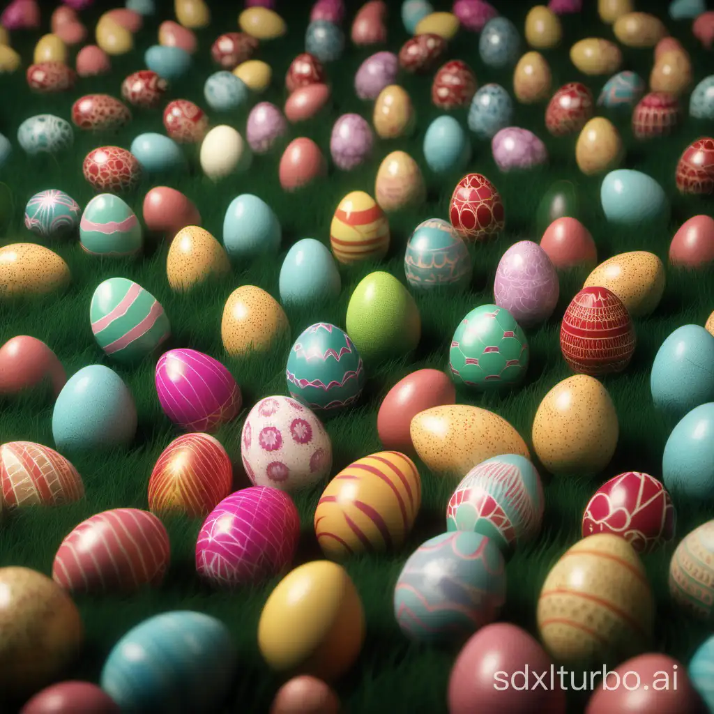 Magical-Easter-Egg-Field-Enchanting-Houdini-Render