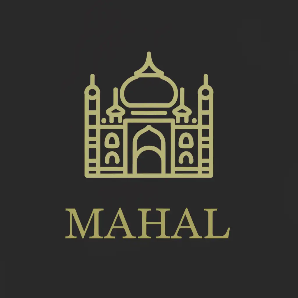 a logo design,with the text "mahal", main symbol:mahal,complex,clear background