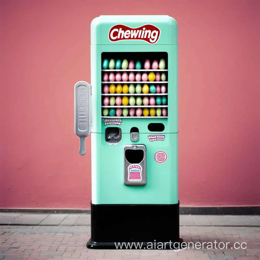 Colorful-Chewing-Gum-Machine-Dispensing-Assorted-Flavors