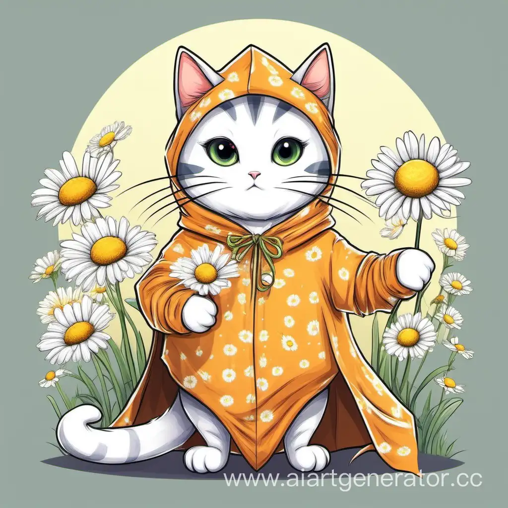 Cat-Dressed-as-Chamomile-Flower-Whimsical-Feline-Costume-Art