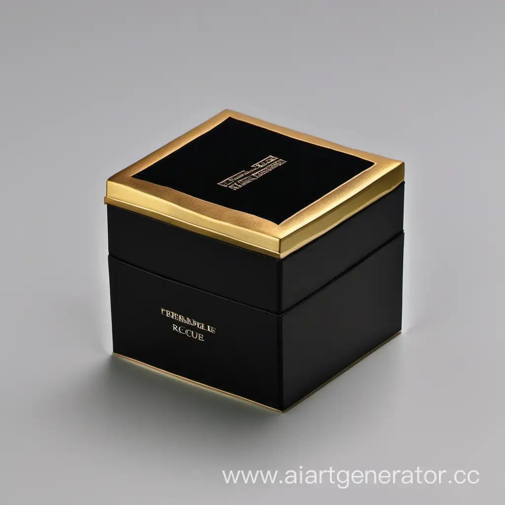 Elegant-Black-and-Gold-Perfume-Box-on-Display