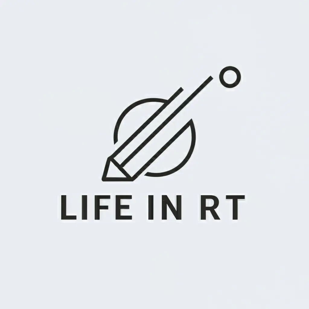 a logo design,with the text "Life in art", main symbol:Pencil,Минималистичный,be used in Образование industry,clear background