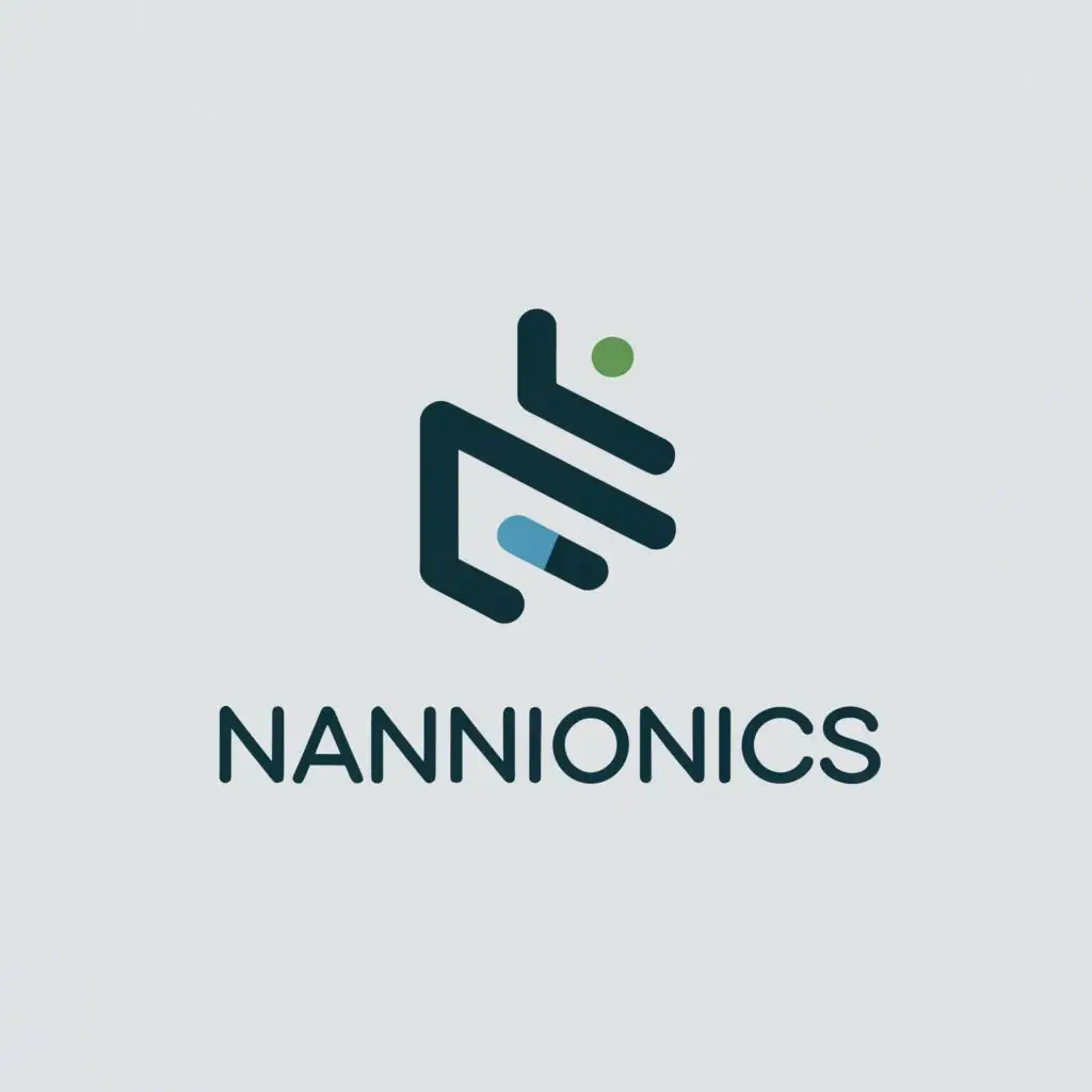 a logo design,with the text "Nanionics", main symbol:Electronics,Minimalistic,be used in Technology industry,clear background