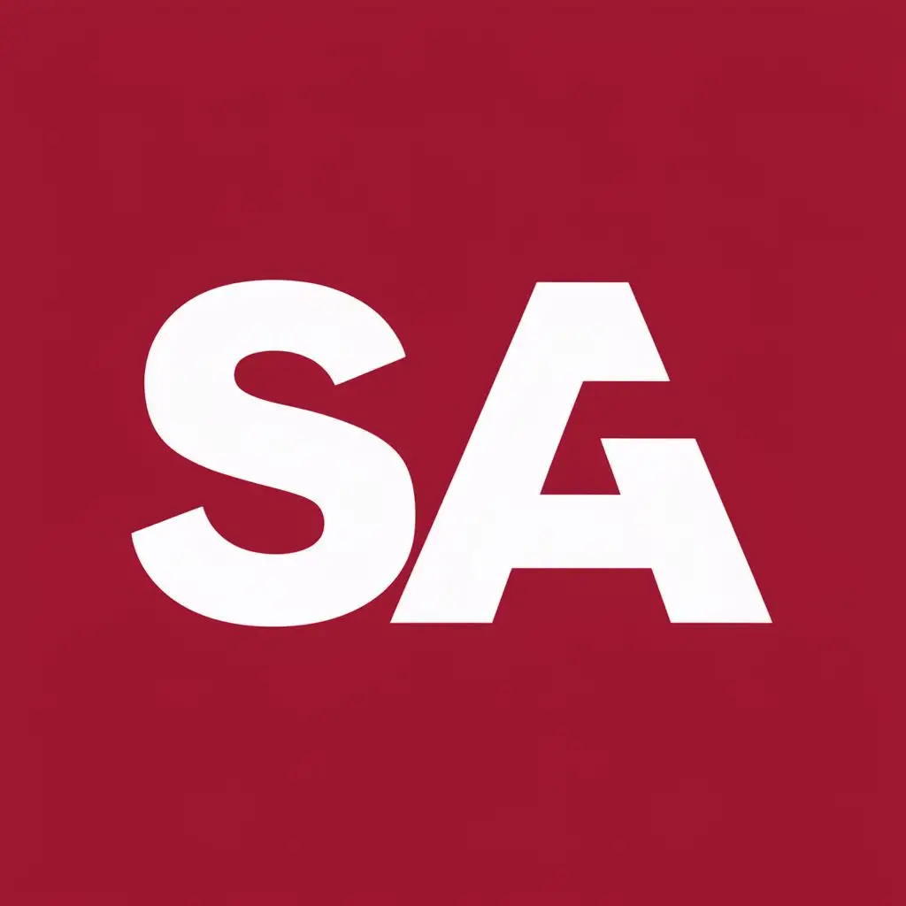 logo, SA, with the text "SA", typography