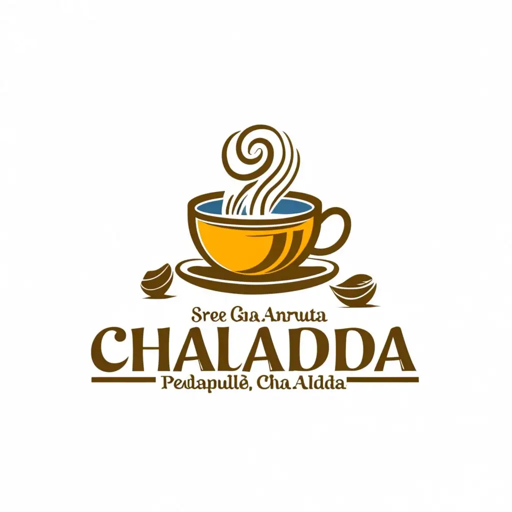 LOGO-Design-For-Sree-Gana-Amruttulya-Peddapalle-Chai-Adda-Elegant-Tea-Cup-Emblem-for-Restaurant-Branding