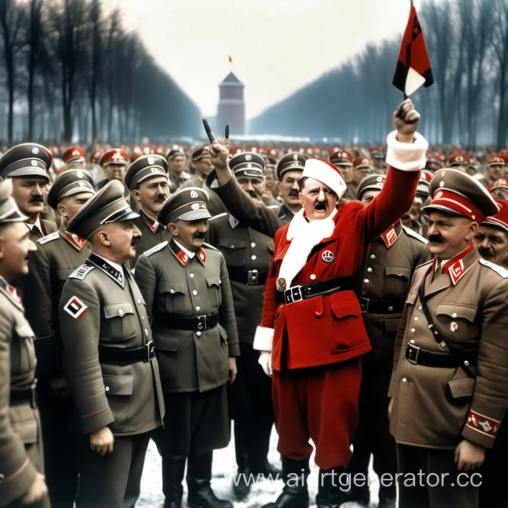 Historical-Imagery-Hitler-Celebrates-Victory-Day-with-Santa-Claus-in-Colorful-Tribute