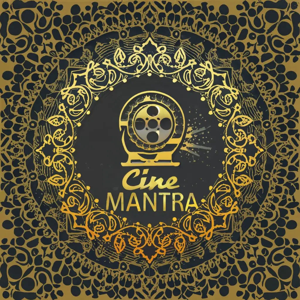 a logo design,with the text 'cine mantra', main symbol:create a unique logo for that cinema related,complex,be used in Entertainment industry,clear background