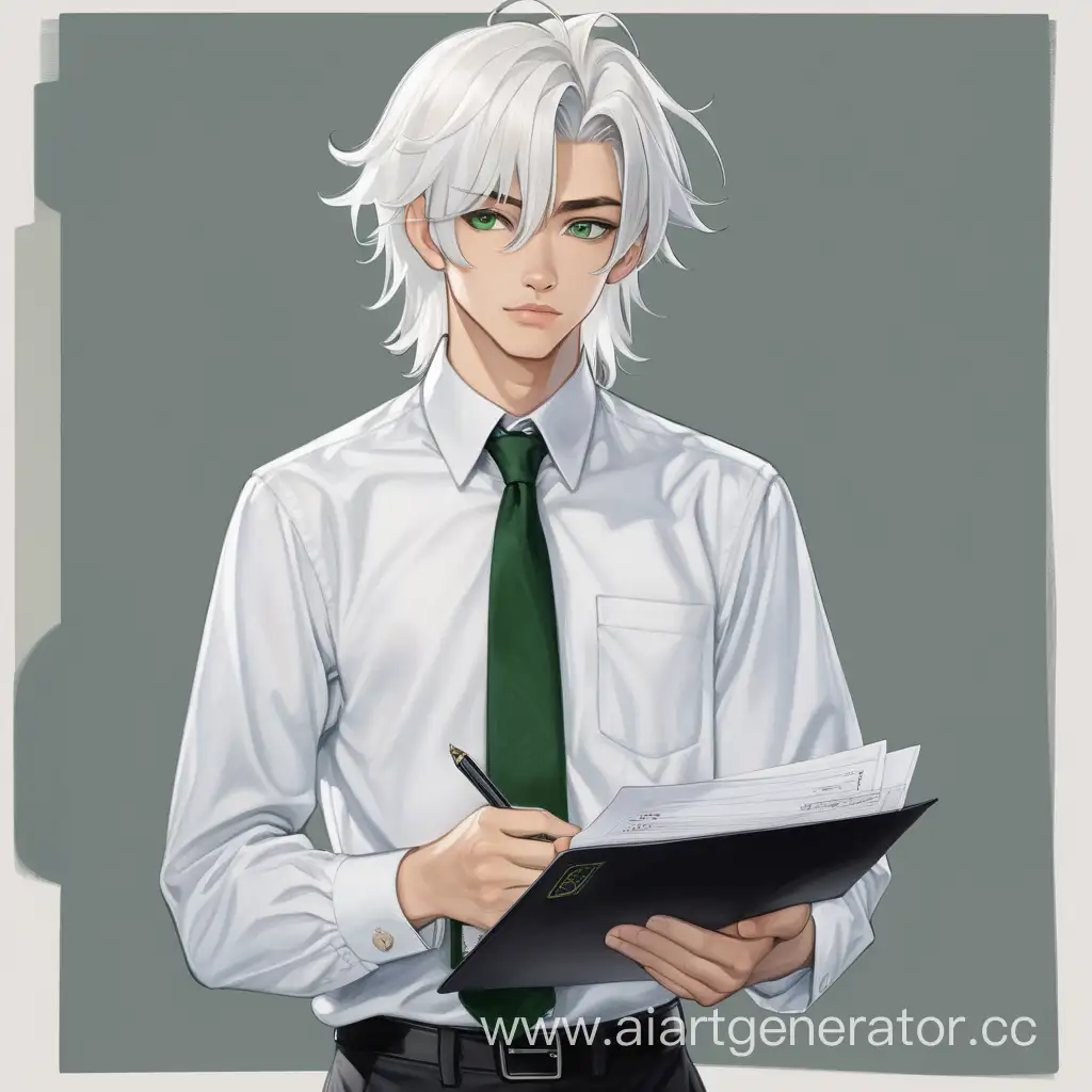 Young-Businessman-with-Documents-Green-Eyes-and-Unique-Appearance