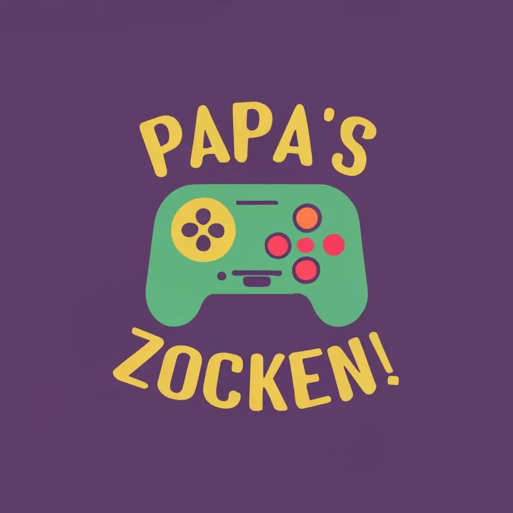 logo, Gaming, with the text "Papa's zocken", typography