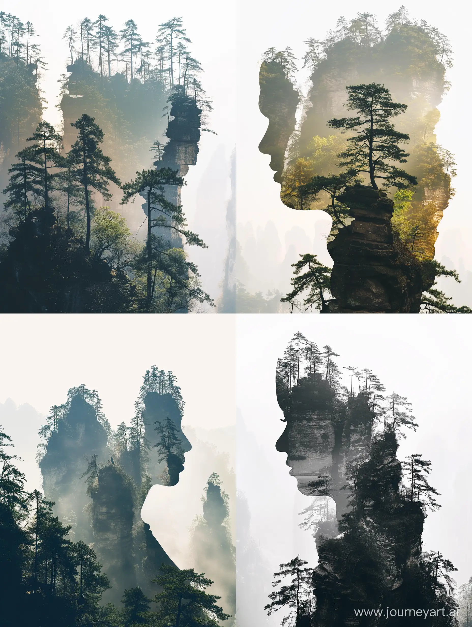 Enchanting-Double-Exposure-of-Zhangjiajie-National-Forest-Silhouette