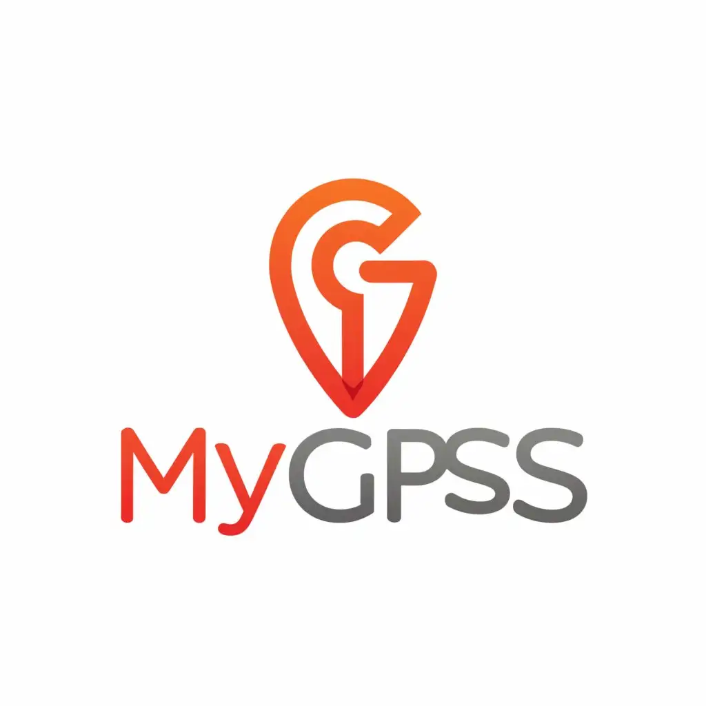 a logo design, with the text 'MyGPS', main symbol: LOCALISATION red, Minimalistic, to be used in Construction industry, clear background