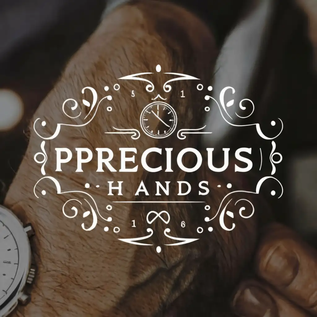 a logo design,with the text "precious hands", main symbol:Elegant Watches,Moderate,be used in Retail industry,clear background