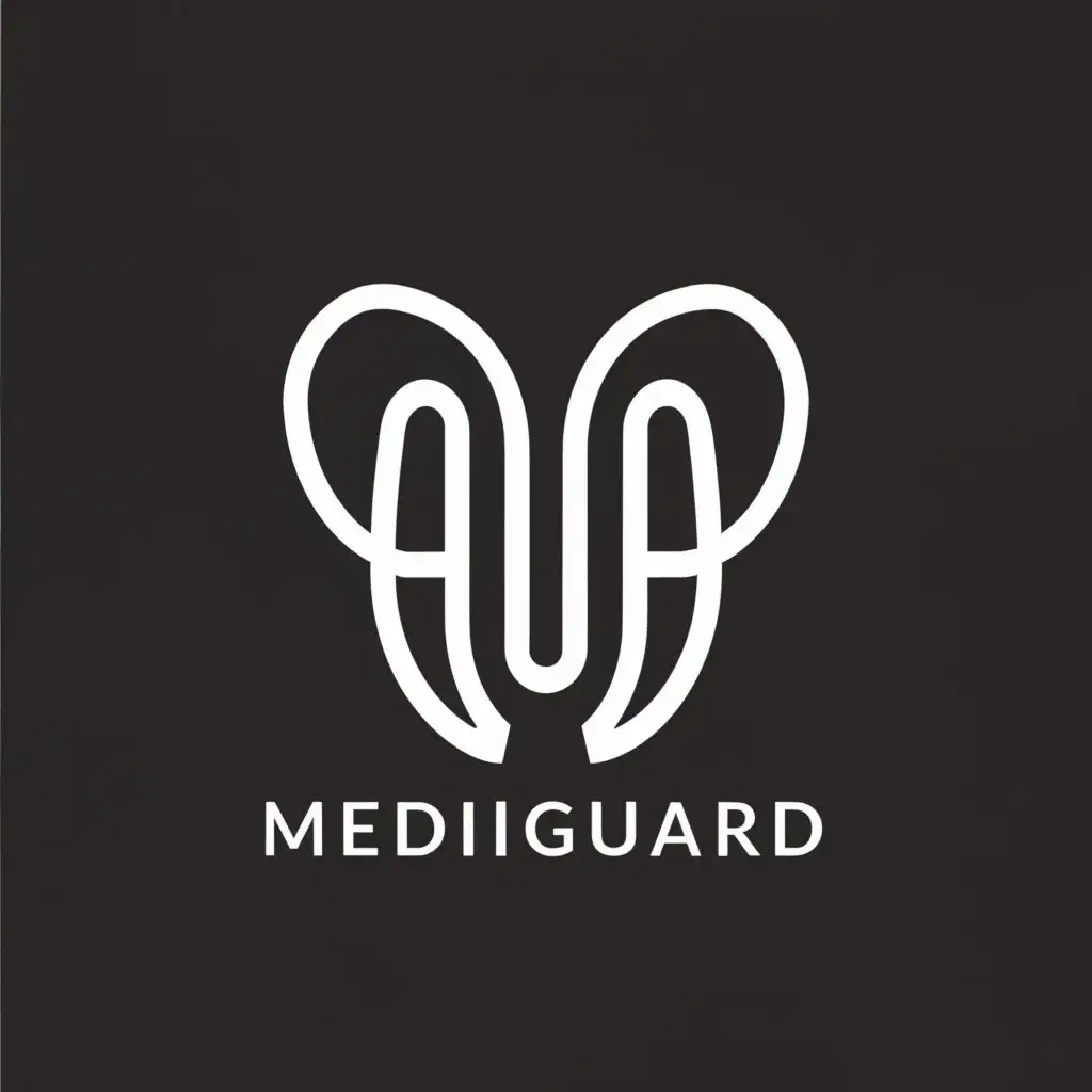 a logo design,with the text "mediguard", main symbol:M,complex,clear background