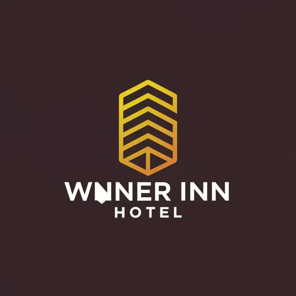 a logo design,with the text "WINNER INN HOTEL", main symbol:Hotel,Moderate,clear background