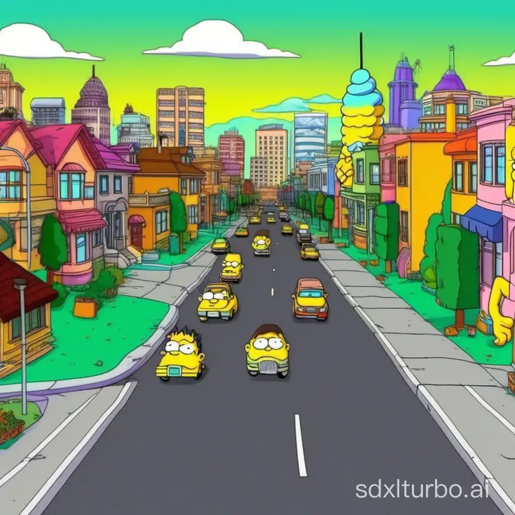 Simpsons-City-Roads-in-Animated-Style