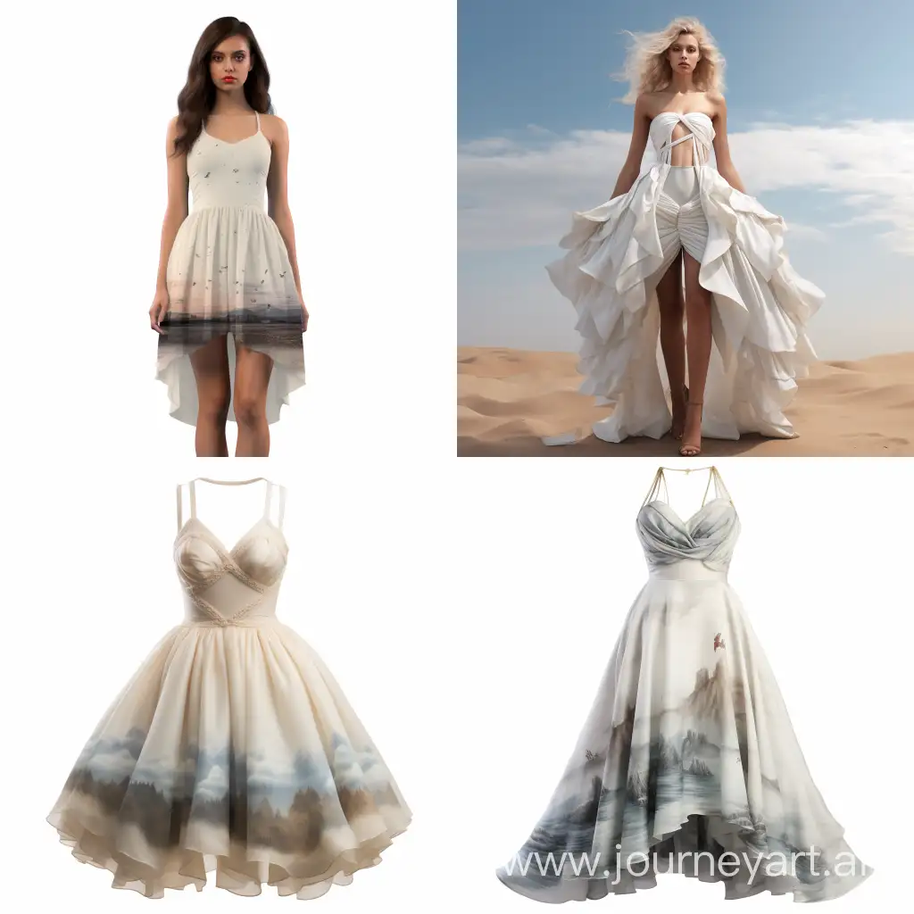 white airy dress