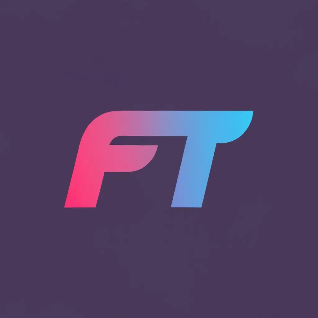 logo, FT in aggressive gaming style, with the text "FT", typography, be used in Entertainment industry