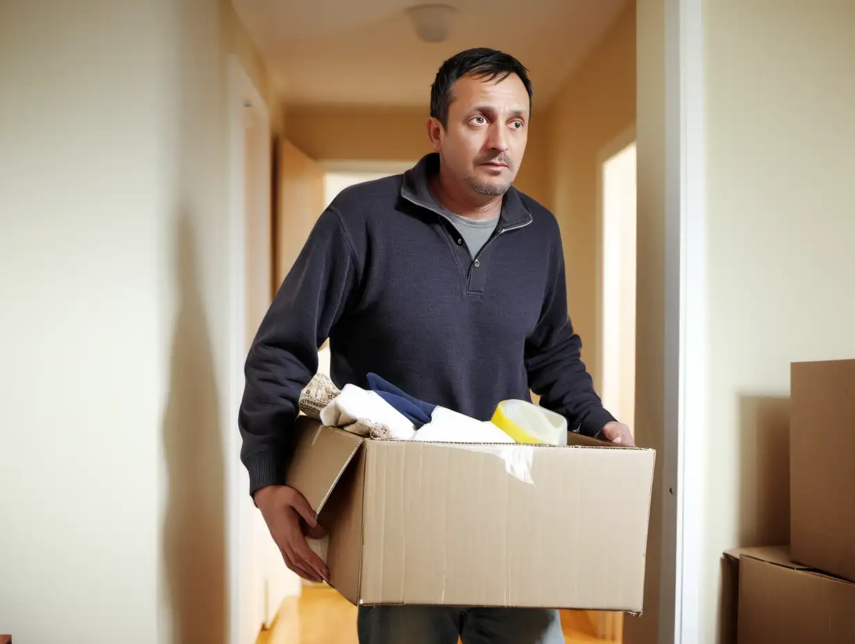 40 years old man moving out from the house of his parents