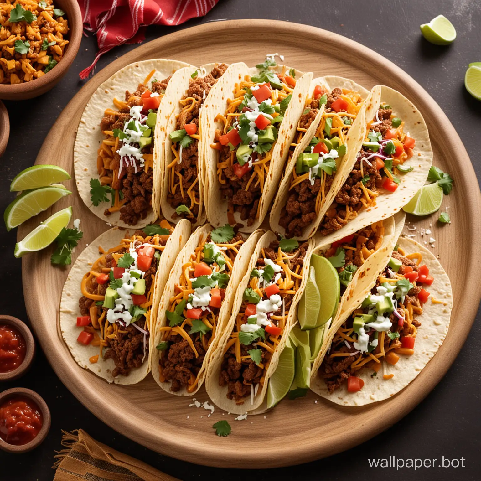 Vibrant-Mexican-Taco-Cuisine-Spread-Delicious-Taco-Fiesta-with-Traditional-Flavors