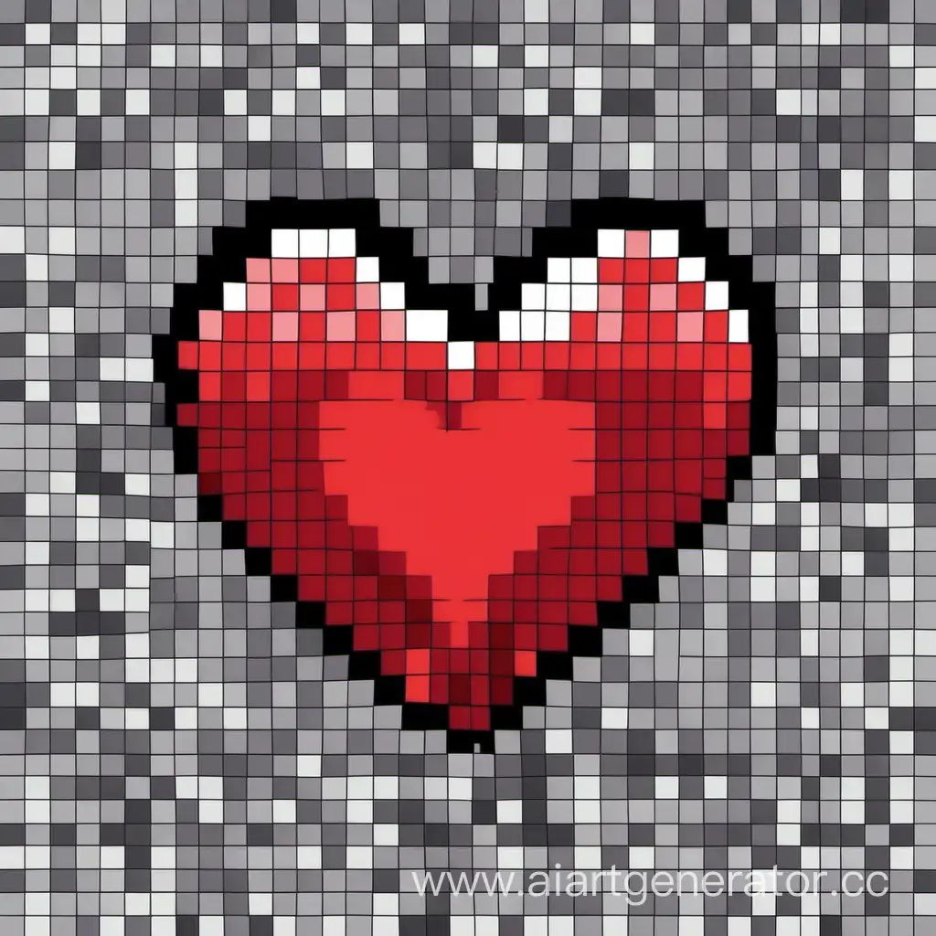 сердце на день валентина в пикселях