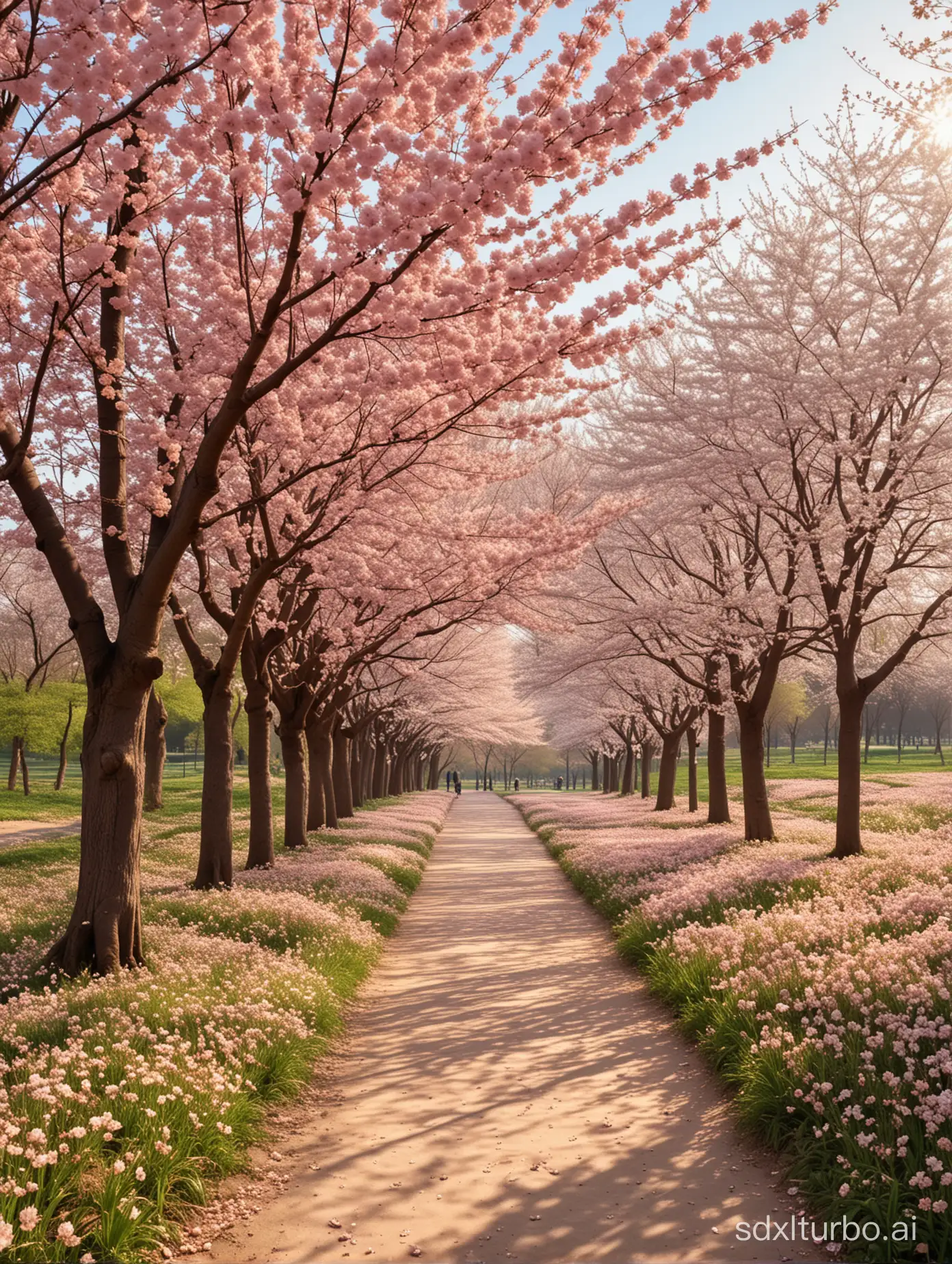 Enchanting-Cherry-Blossom-Field-Springs-Ephemeral-Beauty-in-Full-Bloom