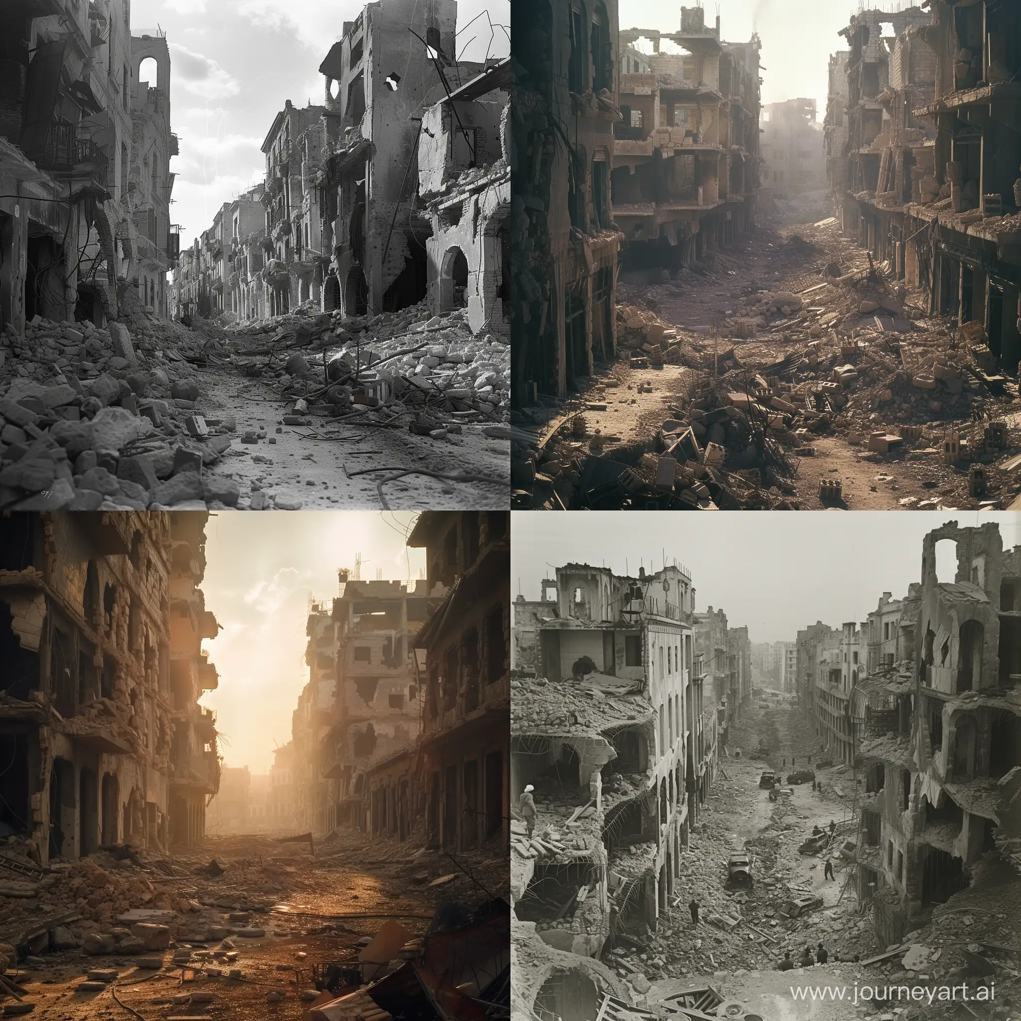 бедный разрушенный город находящийся в войне