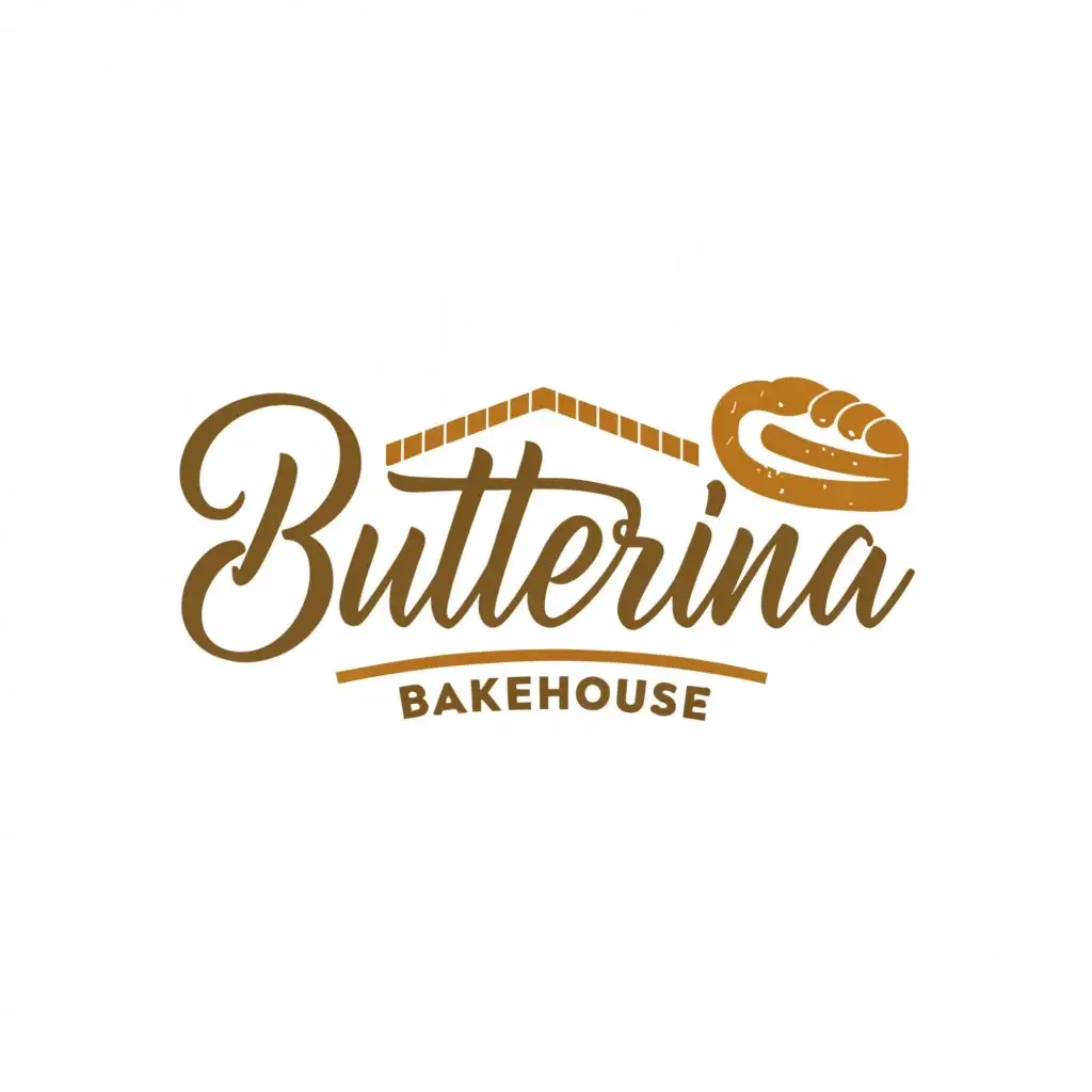 a logo design,with the text " BUTTERINA                                                                                                                   ", main symbol:BAKEHOUSE
   ,Moderate,clear background