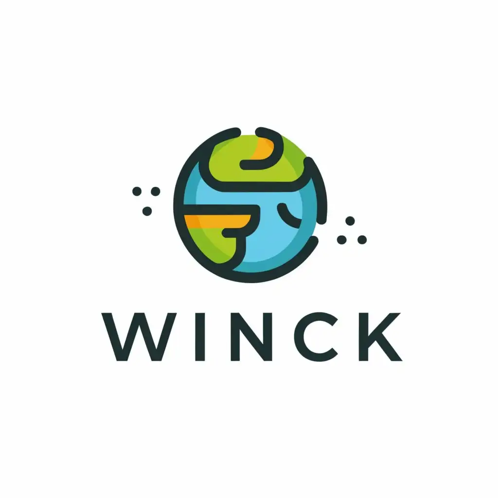 a logo design,with the text "WINCK", main symbol:planet earth,Moderate,be used in Home Family industry,clear background