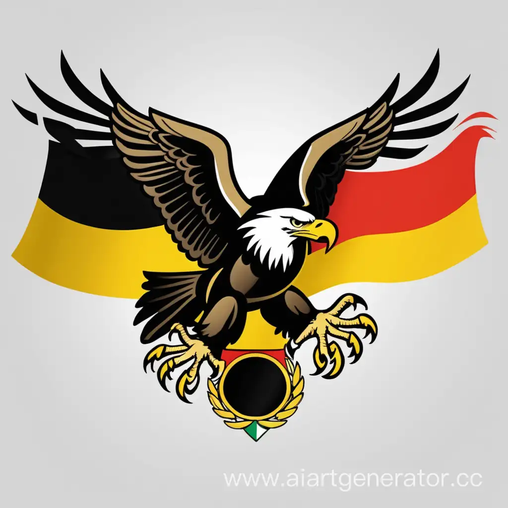 Deutschlandflagge mit adler
