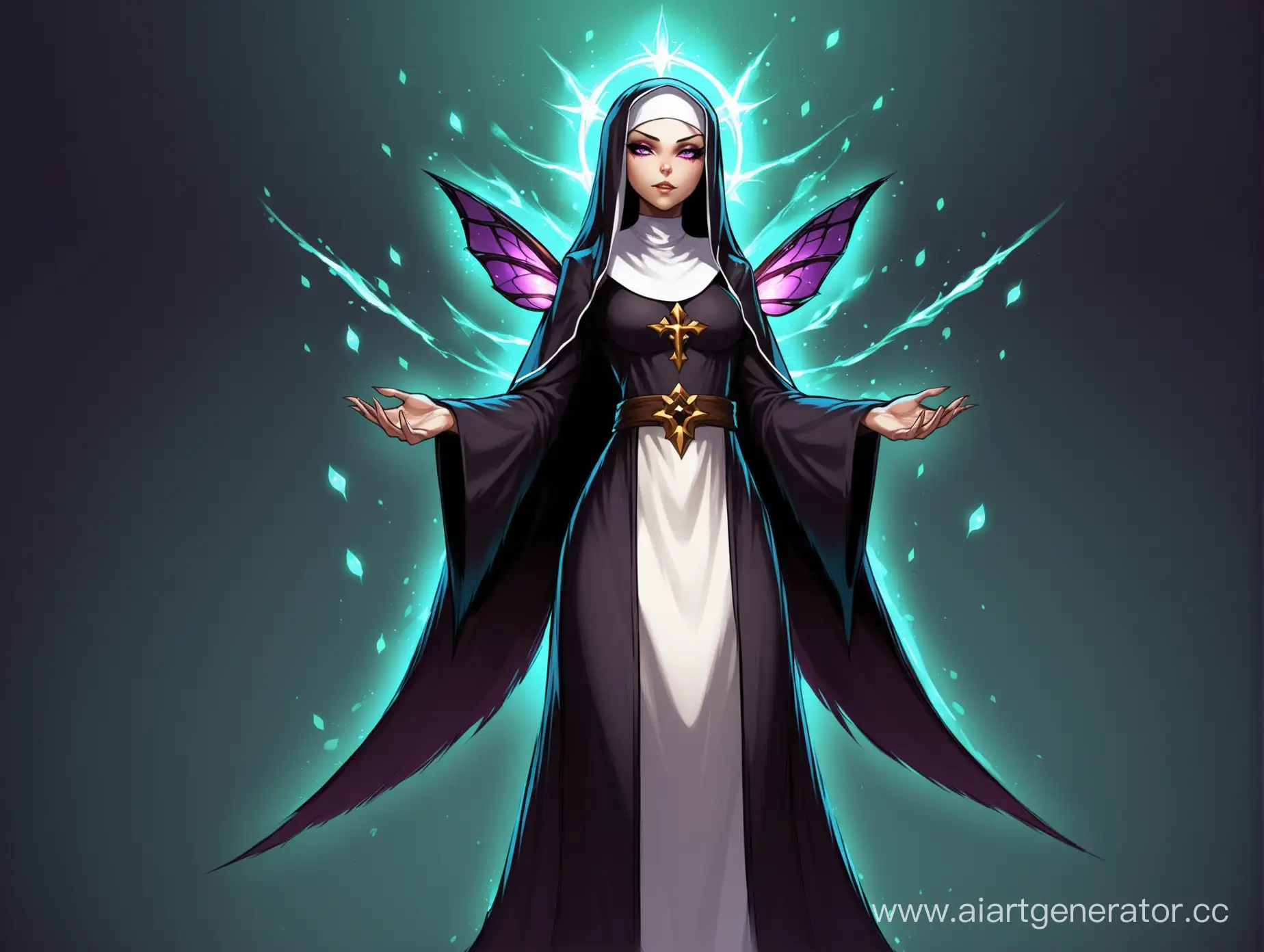 Mireska-Dark-Fairy-from-Dota-2-as-a-Nun