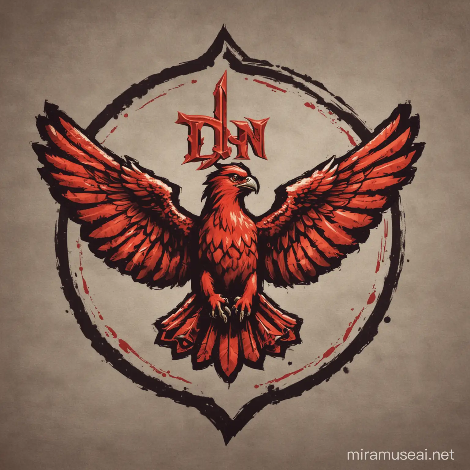 Fantasy Dungeons Dragons Redhawk Logo Design