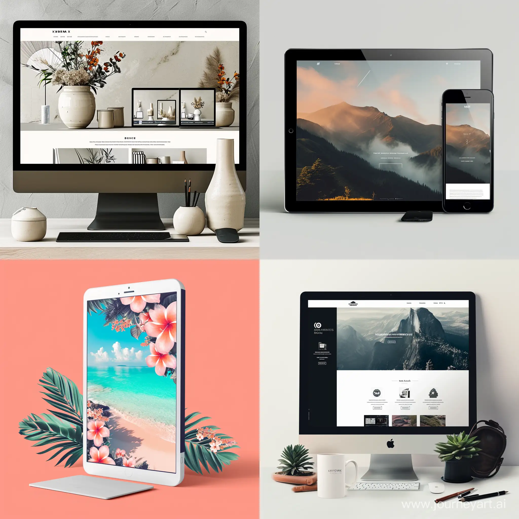 design beautiful PSD design for a website with a mockup
